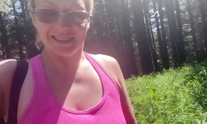 Hiking, Pissing and Masturbating in the Woods
