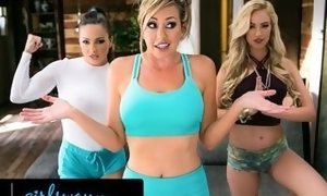 Stacked whorish towheaded fucks The Yoga Trainer Abigail Mac Then Another One Right After