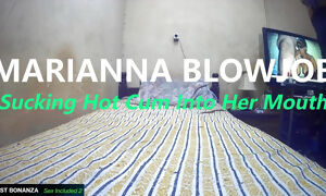 Marianna Blowjob - Sucking Hot Cum Into Her Mouth.