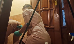 Anastasia domina penalizes Sasha Earth victim with a lengthy dark-hued fake penis in the culo in the rest room