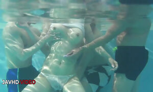 Hot Japanese Blowjob by the Pool: Suzuna Komiya's Big Tits Tease Before Intimate Oral Deli