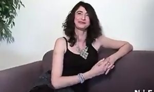 Ass-fuck casting couch of a french mature