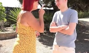 AuntJudysXXX - huge-titted GILF step-mother Mrs. Linda does some dirty dancing with her son