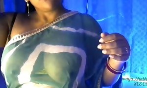 Super-steamy stunning female Bhabhi showcasing off Her cute udders Keeping Her brassiere off Her udders Under Her udders