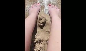 Pinky snatch with Sand between her Toes