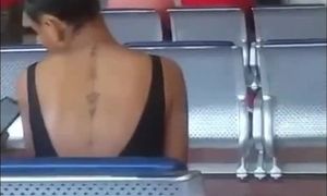 Black lady With Back tat