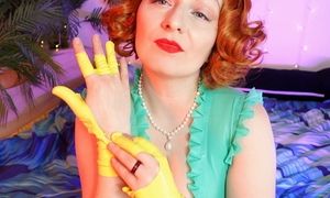ASMR ripping latex rubber gloves