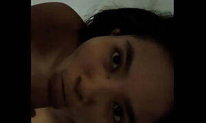 My Indonesian wife swallows my cum for the first time and laughs because she bit my cock
