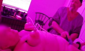 Wifey with Dom -- strapped - massager