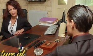 Mature secretary Gets anal fucked In Her Office By Her boss