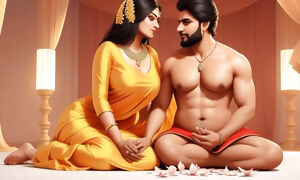 Beautiful Bhabhi Got Doggie Cream pie in Indian Saree