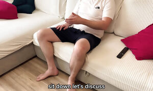 Stepdaughter Begs Stepdad To Fuck Her To Become More Experienced In Sex - Russian Amateur With Talk And English Subtitles