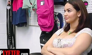 Thicc Babe Crystal Chase Lets Officer Cum On Her Massive Natural Tits In The Backroom