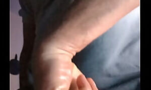 Gazzadomm wanking mature cock