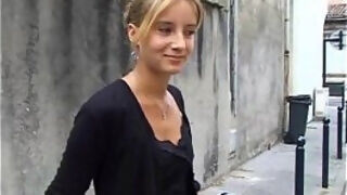 18 years old blonde teen first casting