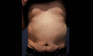 Shirt Lift Show Belly Muscle Moving and Rolling