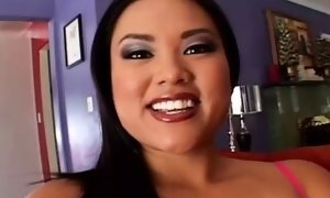 Asian woman - Ashley Marie enjoys her buddy's ginormous fuckpole