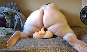 BBW PAWG GILF rides dildo