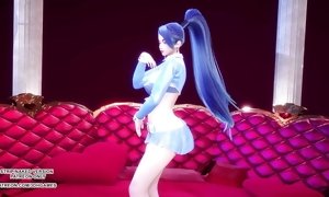 MMD SUNMI - Heart Burn Kaisa fabulous Kpop Dance League Of Legends KDA Uncensored anime porn R18