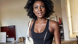 Amateur Black Real Estate Agent Meets Her Tenant On A Wild Interracial Homemade Fuck
