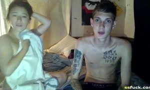 Youthfull duo On webcam
