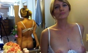 My dearest Camgirl - Doing her make-up nude and taunting