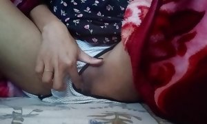 Indian college doll alone at home fingerblasting