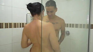 My stepmother gives me a fuck in the bathroom for my birthday