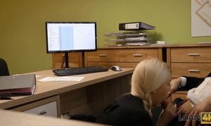 LOAN4K. Real estate agent lets the bank worker penetrate