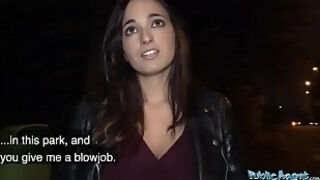 Public Agent Spanish hotty pussy pounded by a stranger