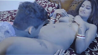 Indian Stepmom Offered Her Big Boobs To Her Stepson On The Sexy Night Before Bed