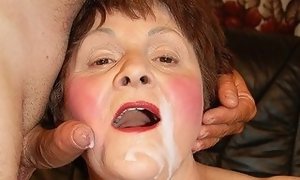 Plump grandmother gets rough screwed