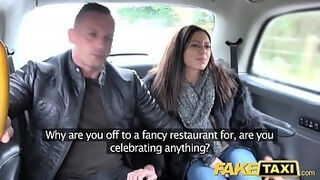 Fake Taxi Horny French Wife Sharing Taxi Backseat Threesome