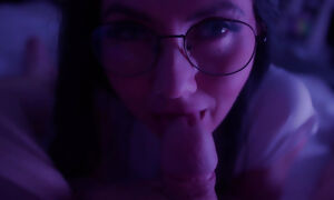 Beautiful Girl Sucks Her Man's Cock